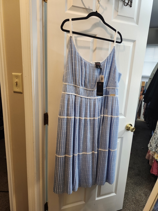 torrid Dresses & Skirts - torrid Light Blue and White Striped Maxi Dress
